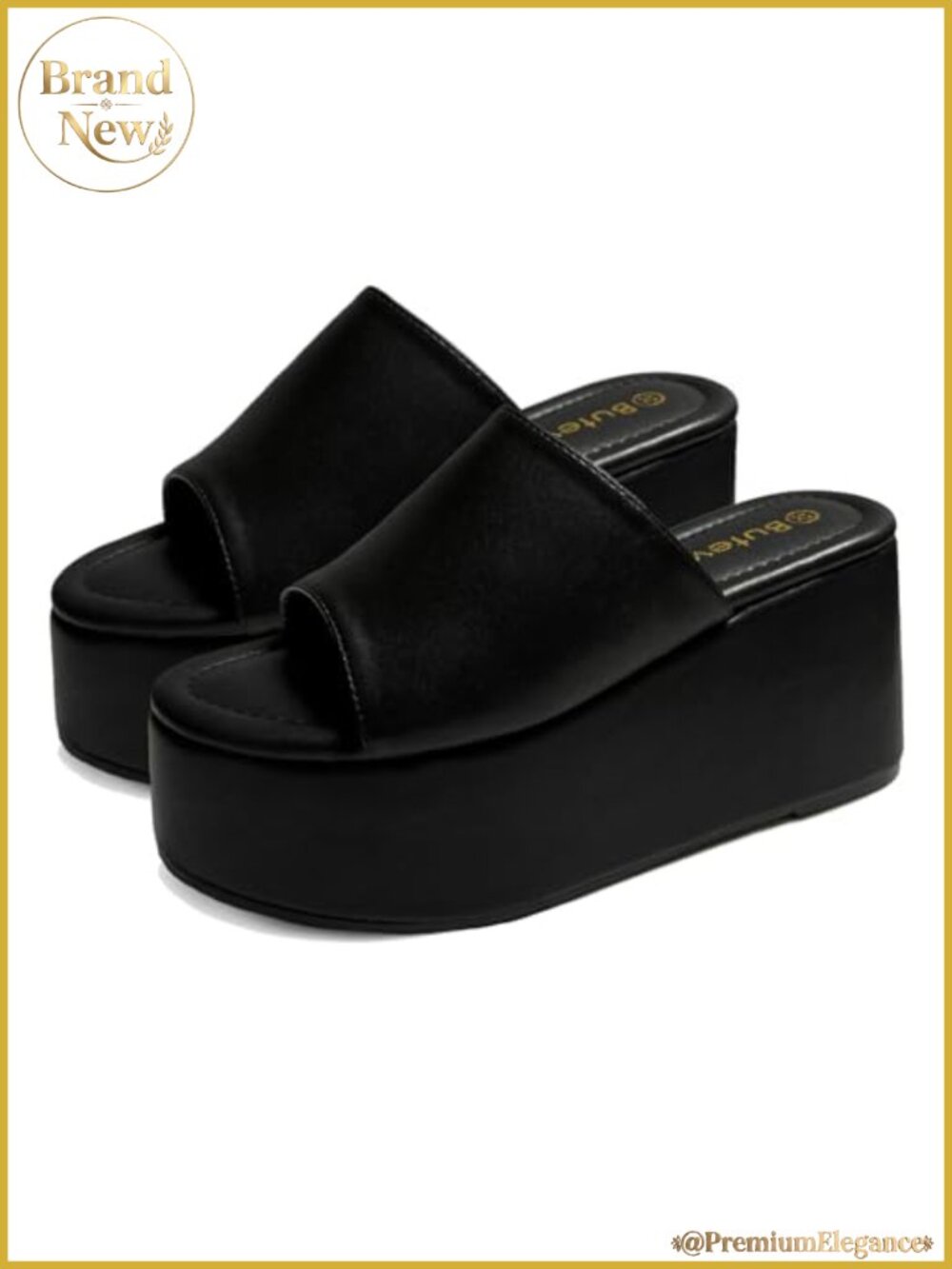 Platform Sandals Slides for Women Chunky Wedge Comfortable Open Toe Slip On